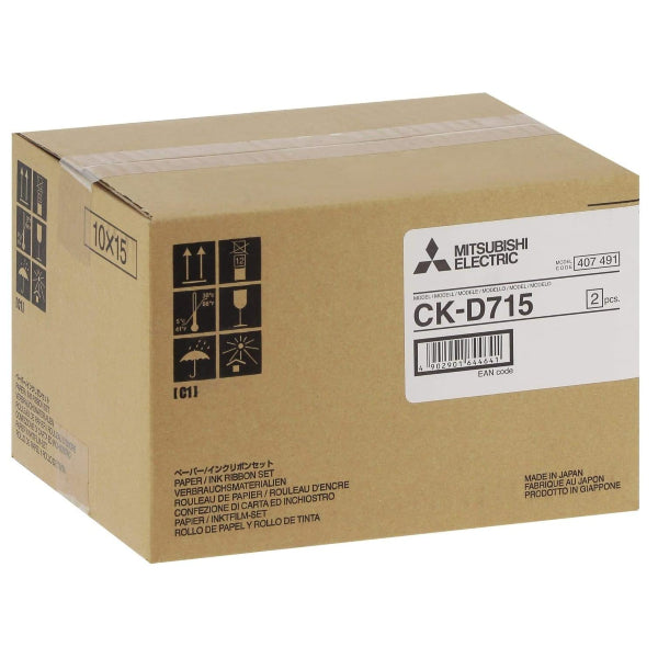 Mitsubishi CK- D715 Carta + Ribbon per 800 Stampe 10X15 Mitsubishi CK- D715 Carta + Ribbon per 800 Stampe 10X15